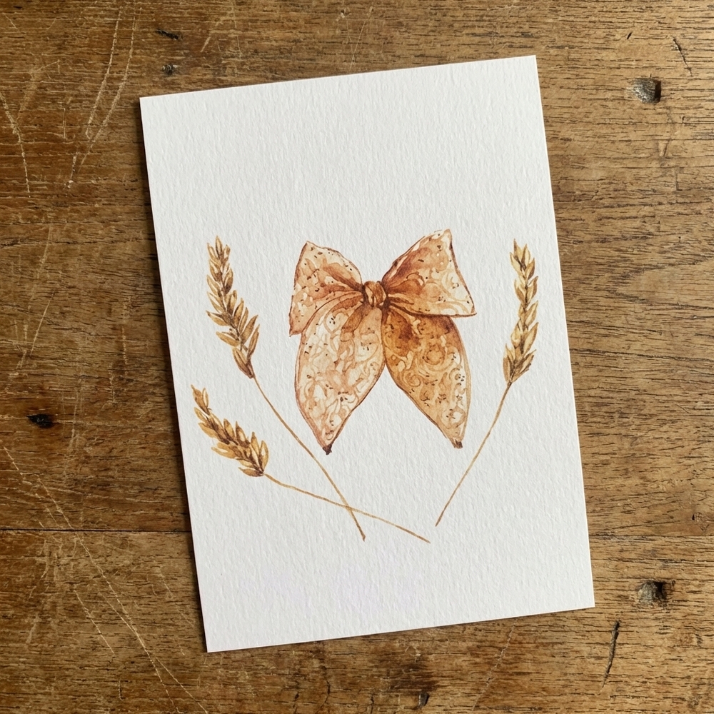 Открытка авторская «Бант»