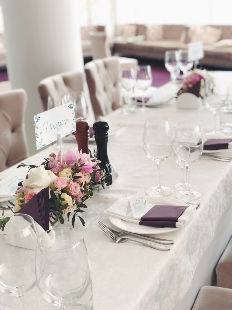 Оформление свадьбы в нежных тонах 