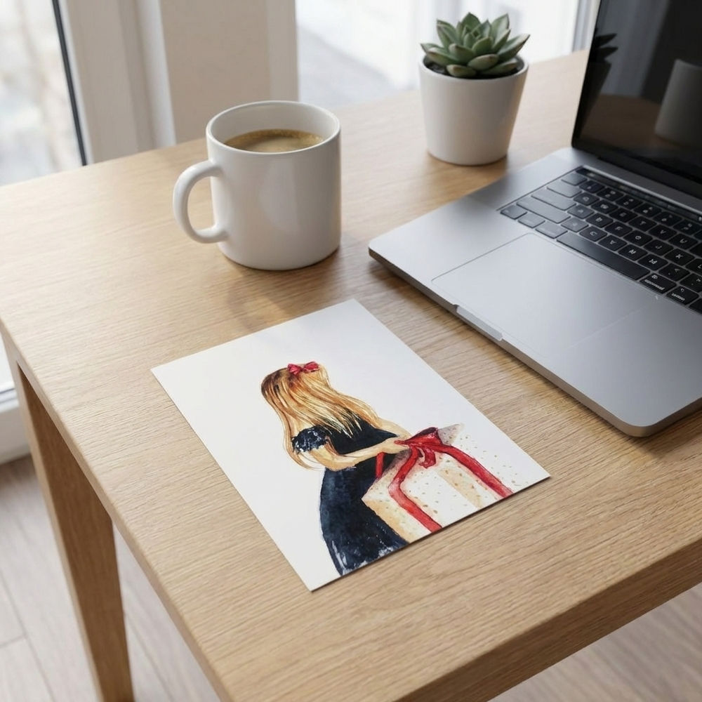 Открытка авторская «Девочка»