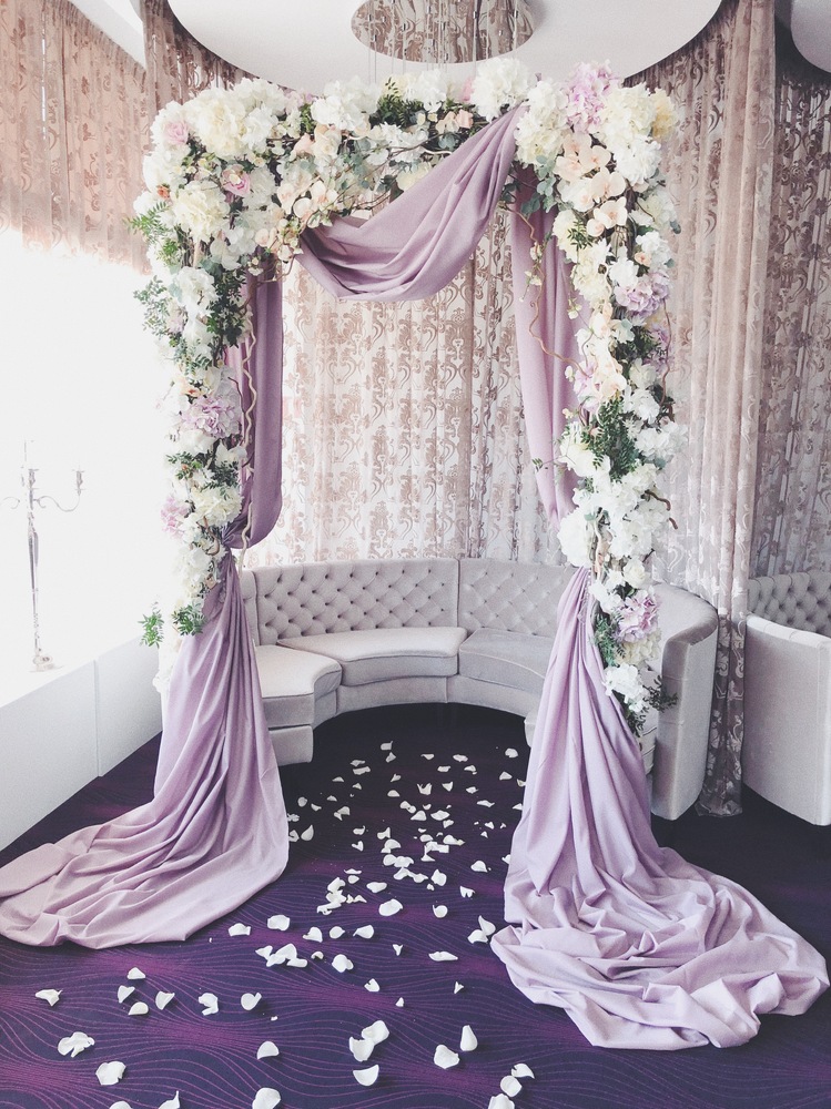 Оформление свадьбы в нежных тонах 