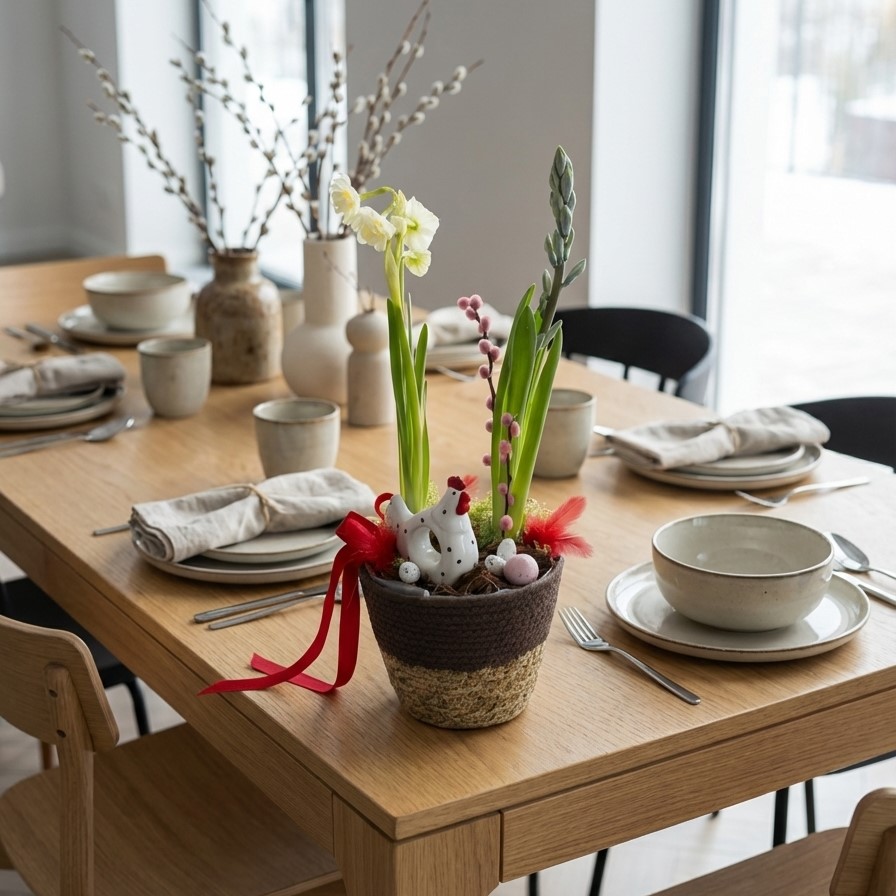 Пасхальная композиция с петушком