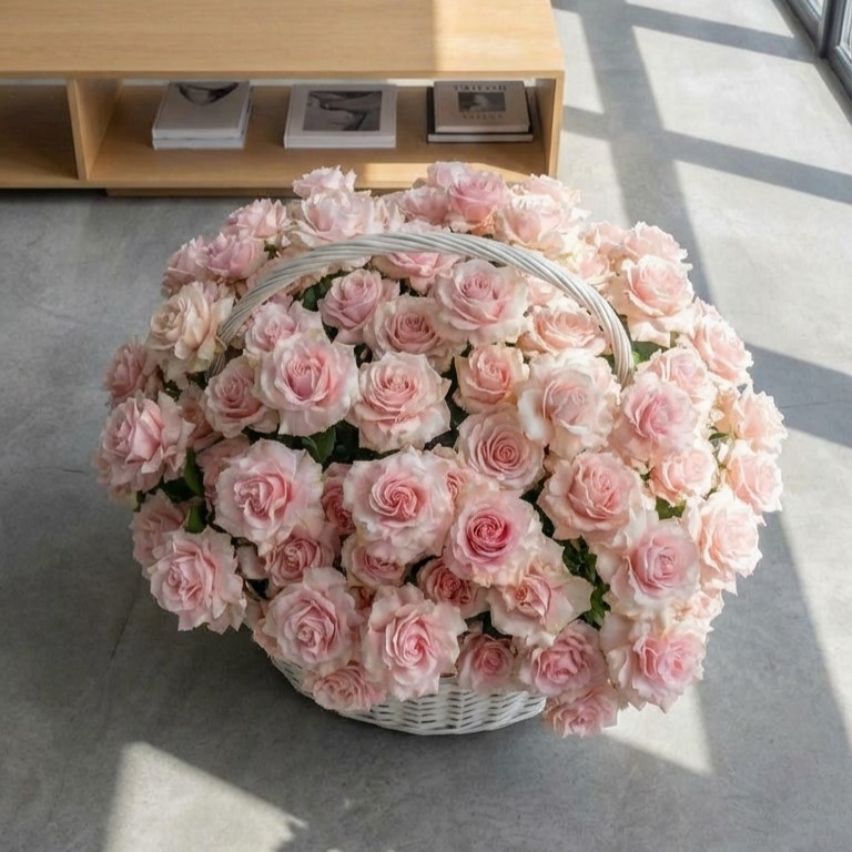 Корзина "Из 101 французской розы"