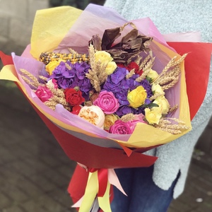 Осенний букет со злаками