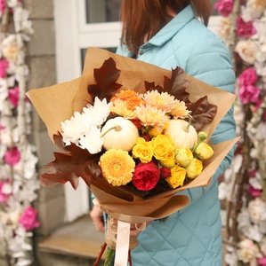 Осенний букет с тыквами